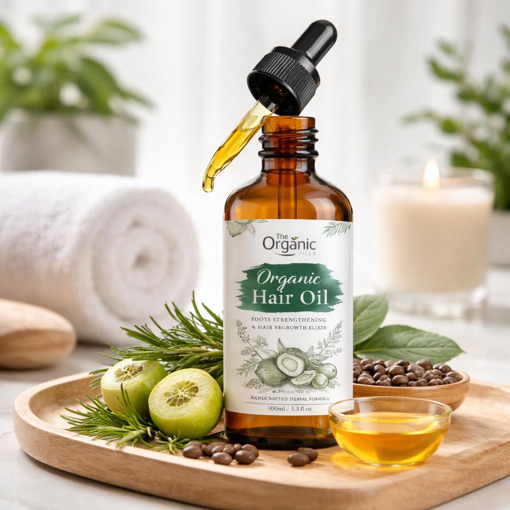 Organic Hair Oil – 100% Natural Nourishing Oil for Soft & Healthy Hair