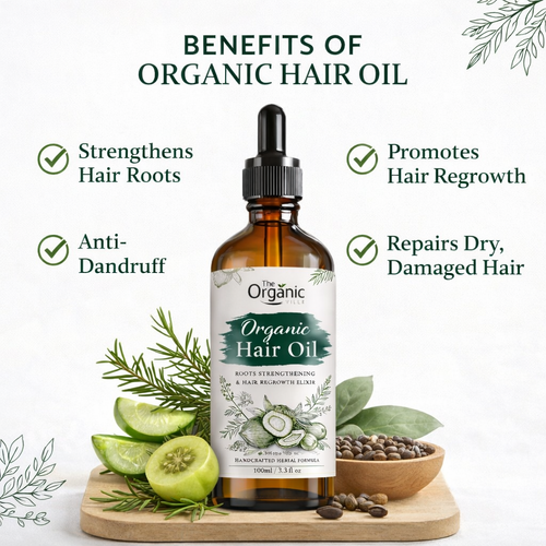 Organic Hair Oil – 100% Natural Nourishing Oil for Soft & Healthy Hair